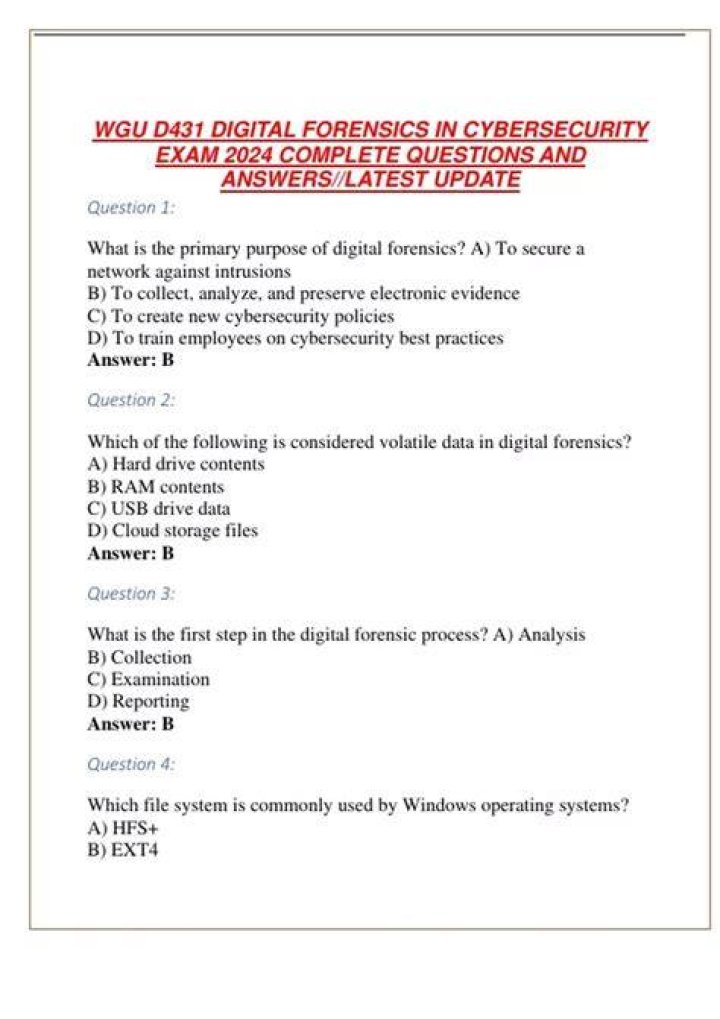 Computer Forensics Questions and Answers PDF: Essential Exam Prep Guide