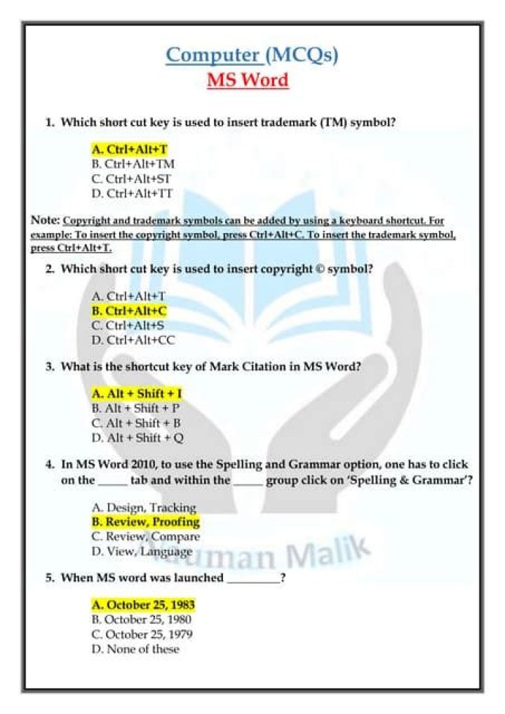 Computer Operator Test MCQs with Answers PDF – Master Exam Readiness