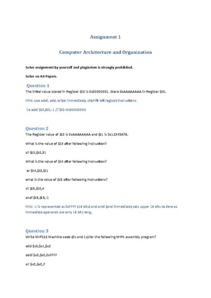 Computer Organization & Architecture Question Bank with Answers PDF