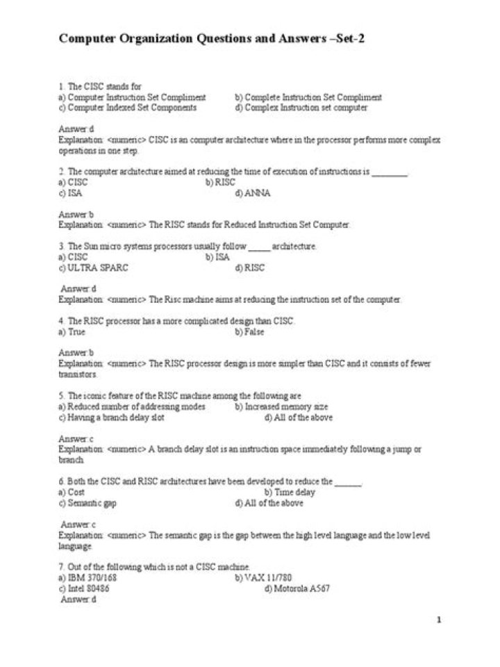 Computer Organization Questions and Answers PDF: Perfect Study Guide