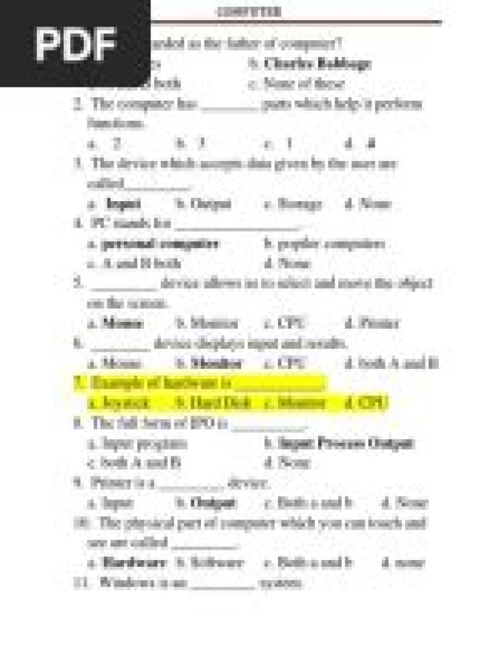 How to Find the Best Computer Question Answer PDF
