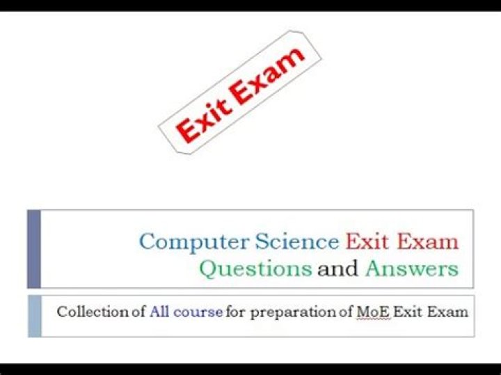 Computer Science Exit Exam Questions and Answers PDF with Answers