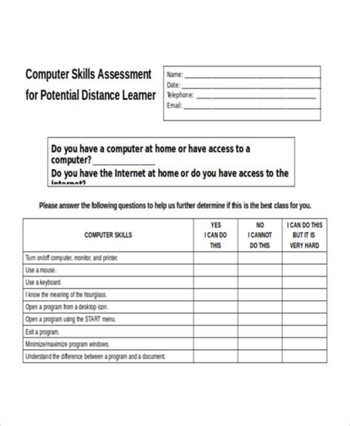Master Your Tech Skills: Free Computer Skills Assessment Test PDF