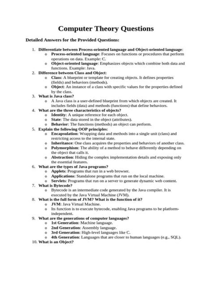 Computer Theory Questions & Answers PDF: Expert Exam Guide