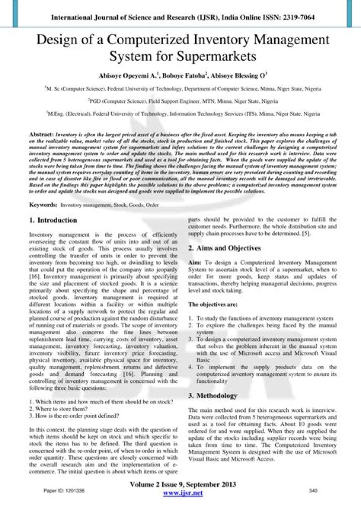 Computerized Inventory Management System PDF: Streamline Your Operations