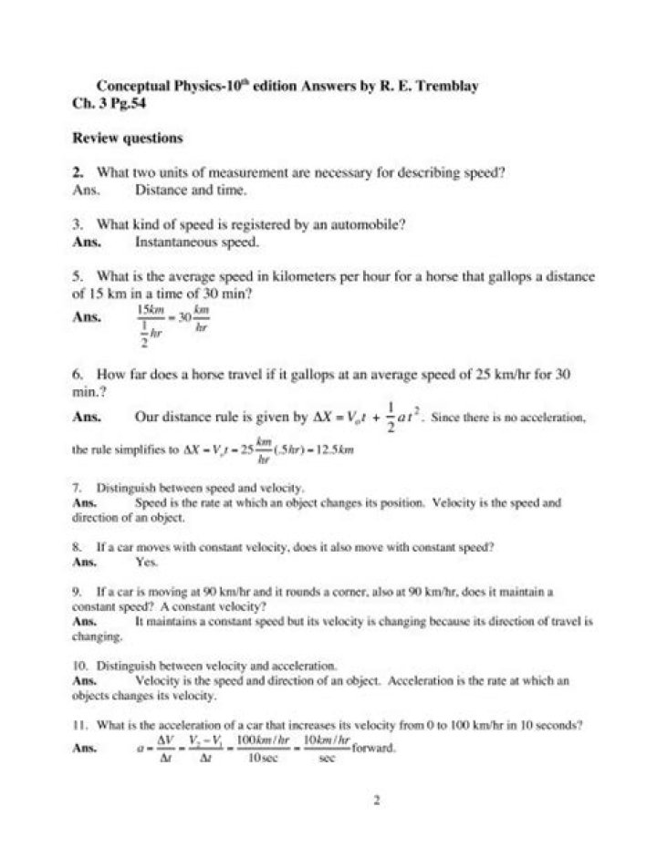 Conceptual Physics Answer Key PDF: Solve Like a Pro