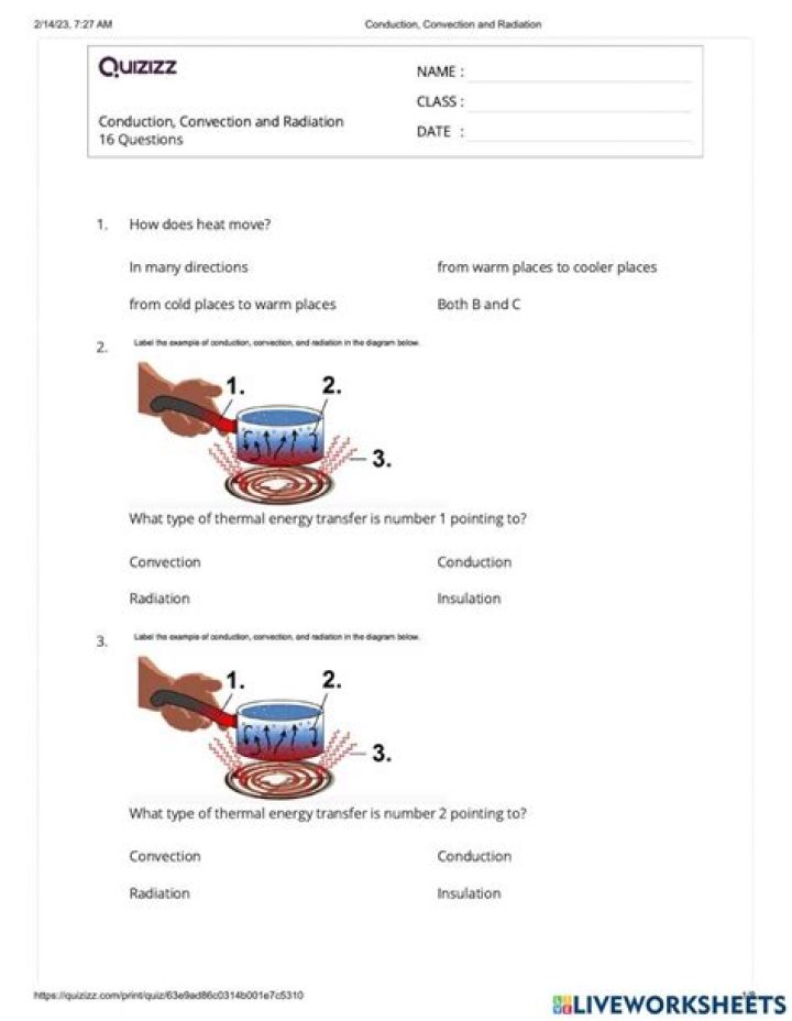 Conduction, Convection, Radiation – Complete Q&A PDF Guide