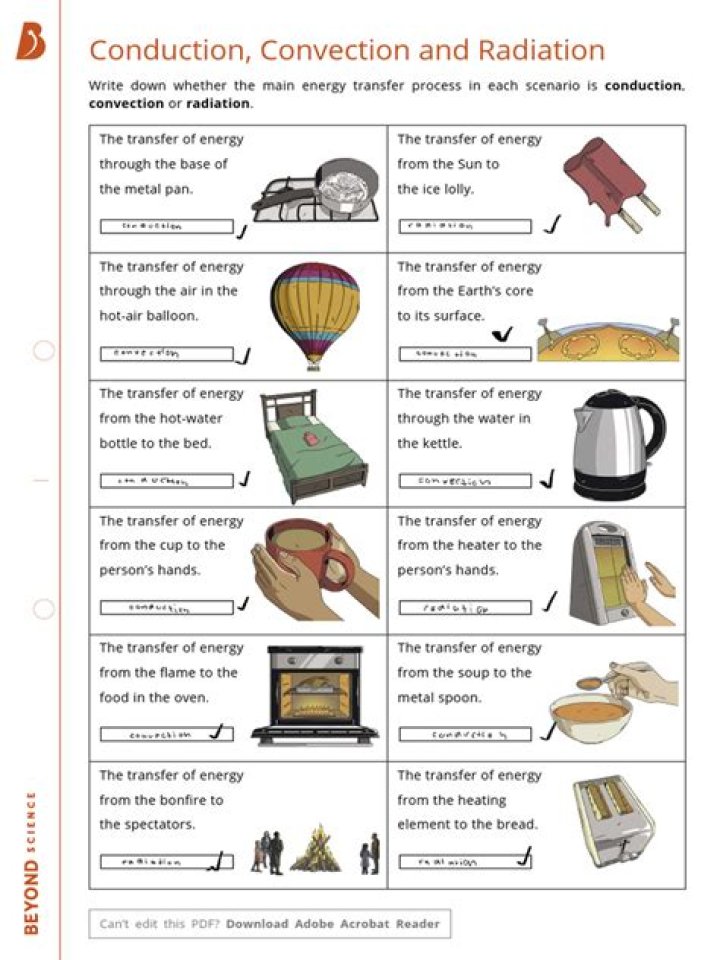 Conduction Convection Radiation Worksheet PDF: Practice Worksheets for Physics