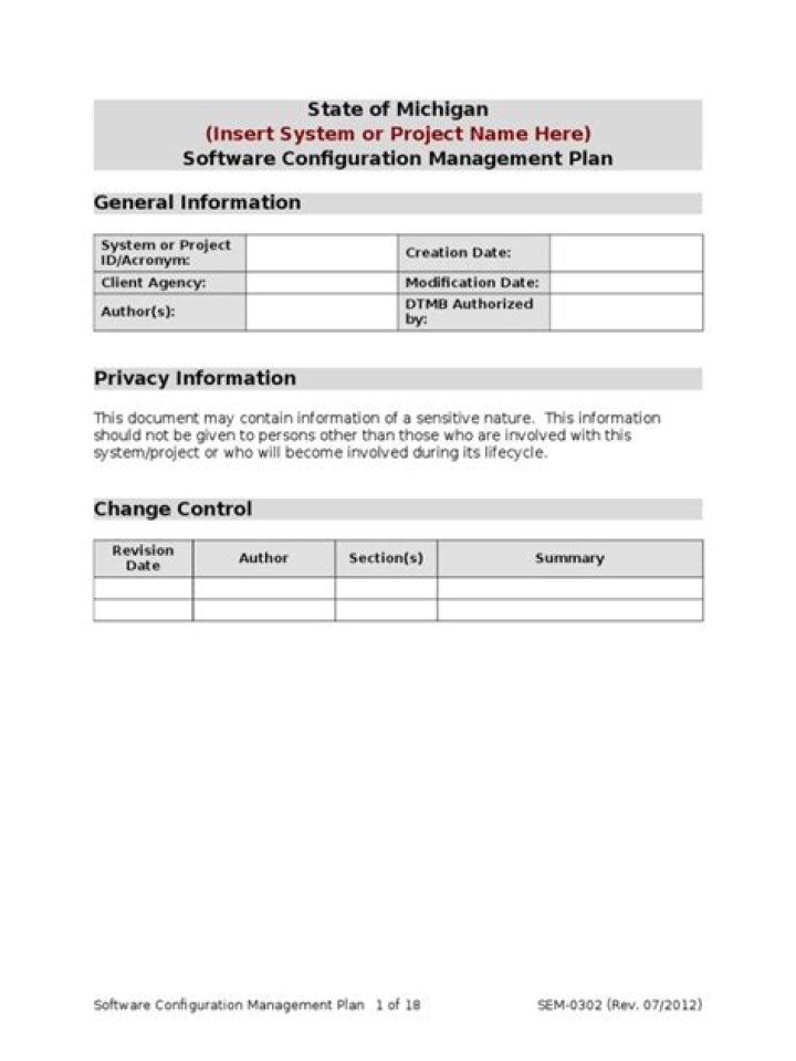 Configuration Management Plan PDF: Essential Guide & Template
