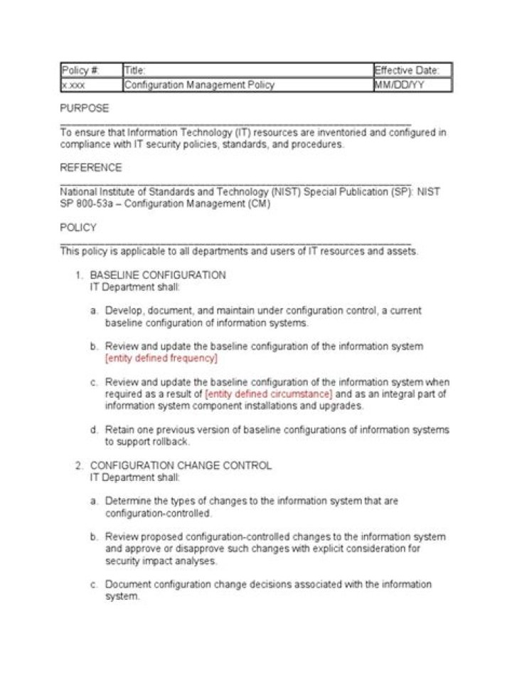 Configuration Management Policy PDF – Essential Guide & Template