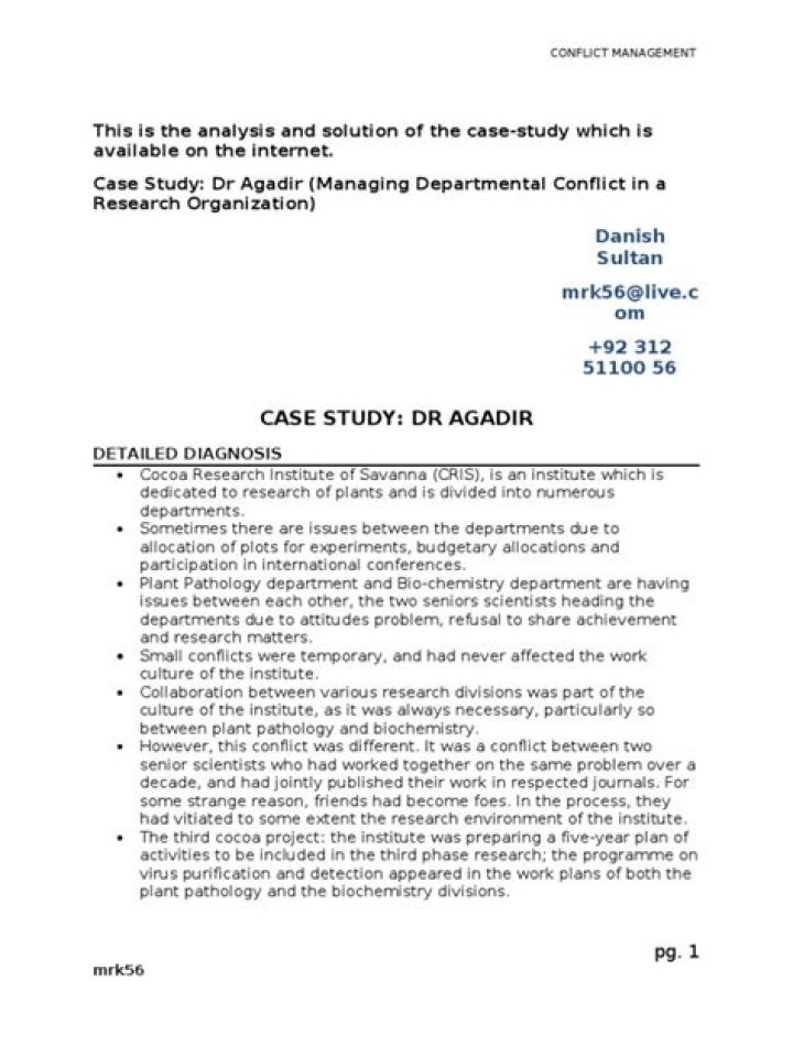 Conflict Management Case Study with Solution PDF: Real-World Resolution Tactics