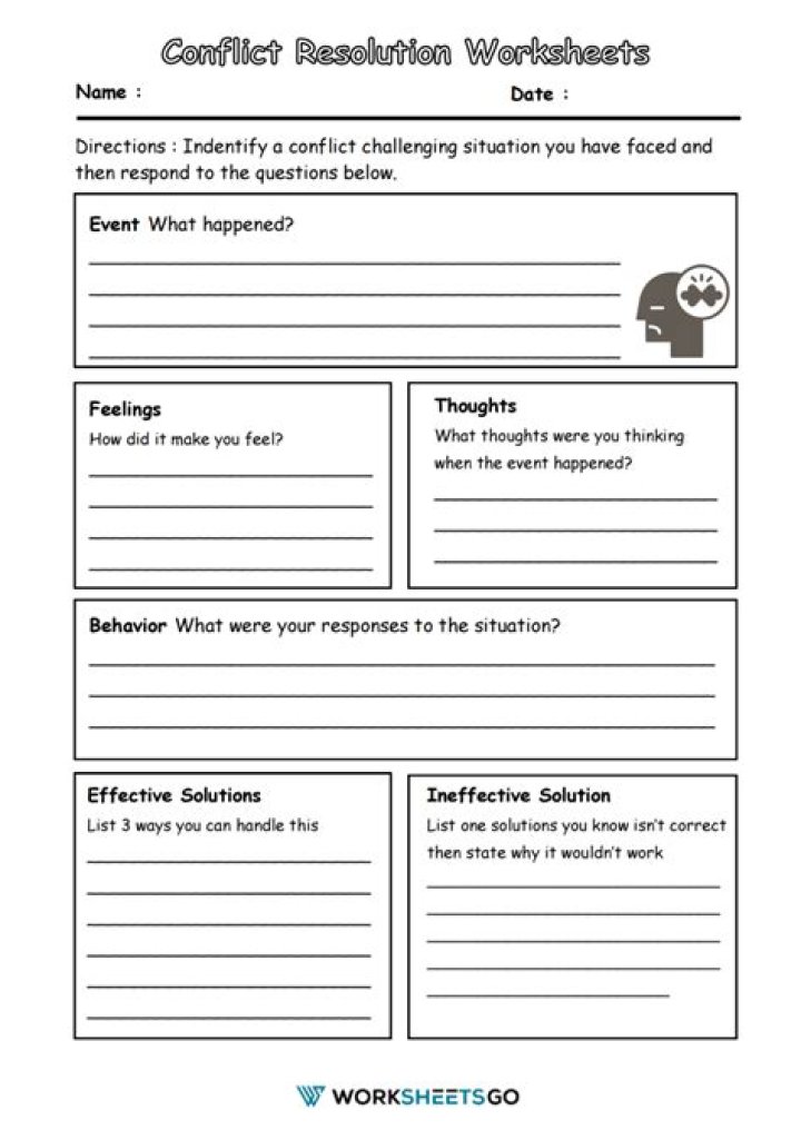 Effective Conflict Resolution Worksheets for Adults PDF: Practical Tools for Real-World Solutions