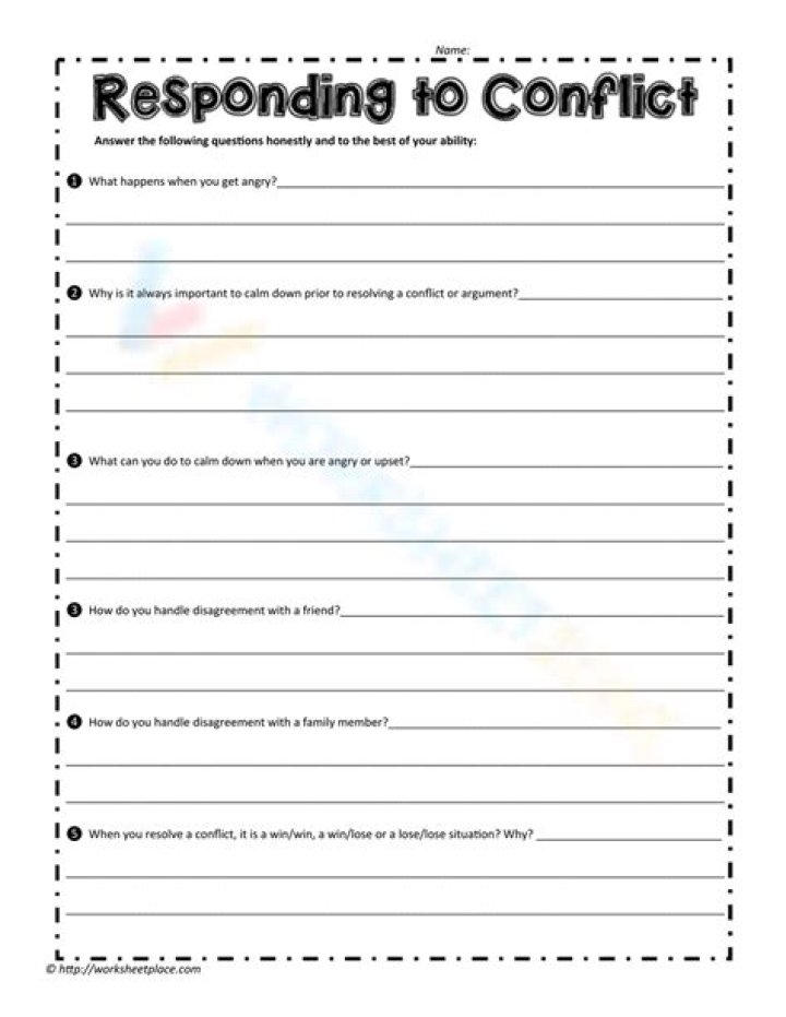 Conflict Resolution Worksheets PDF: Practical Tools for Effective Resolution