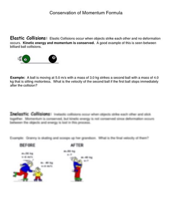 Conservation of Momentum Worksheet with Answers PDF – Practice Problems & Solutions