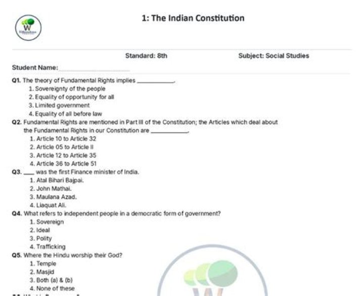 Constitution of India Questions & Answers PDF – Complete Study Guide