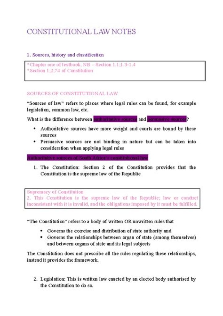 Constitutional Law 1: Essential Questions & Answers PDF