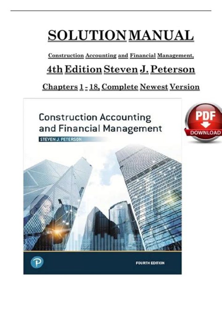 Construction Accounting & Financial Management 4th Edition: PDF Free Download