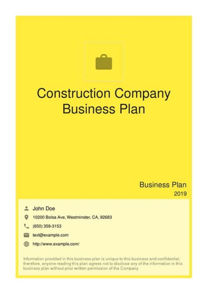 Constructing Success: Construction Company Business Plan PDF for Growth