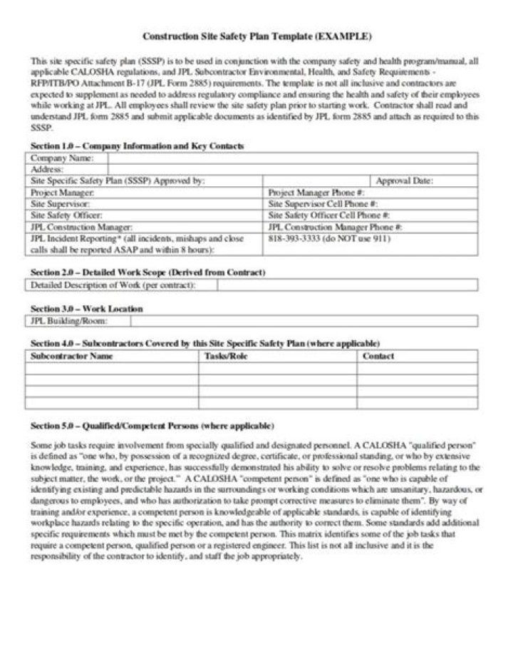 Download Free Construction Safety Plan PDF for Workplace Compliance