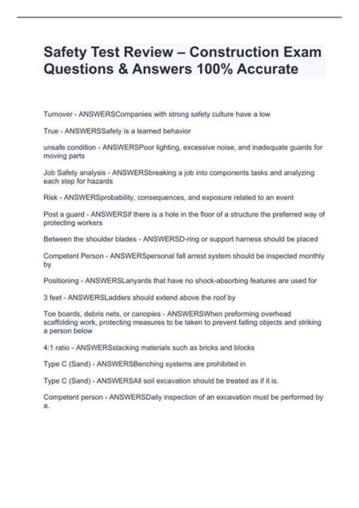 Essential Construction Safety Test PDF: Compliance & Risk Reduction