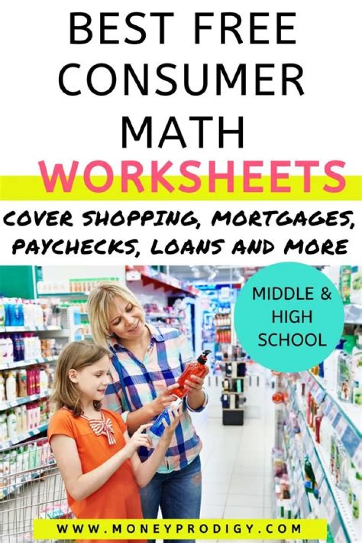 Free Consumer Math Worksheets PDF – Instant Download