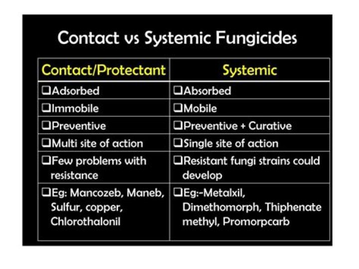 Contact and Systemic Fungicide List PDF: Complete Guide