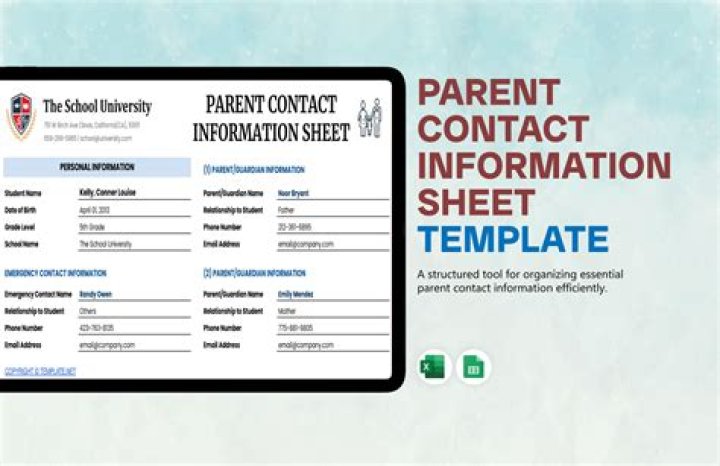 Download Your Free Contact Information Sheet PDF