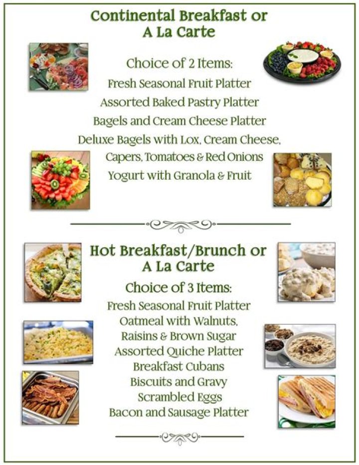 Continental Breakfast Menu List PDF – Free Download