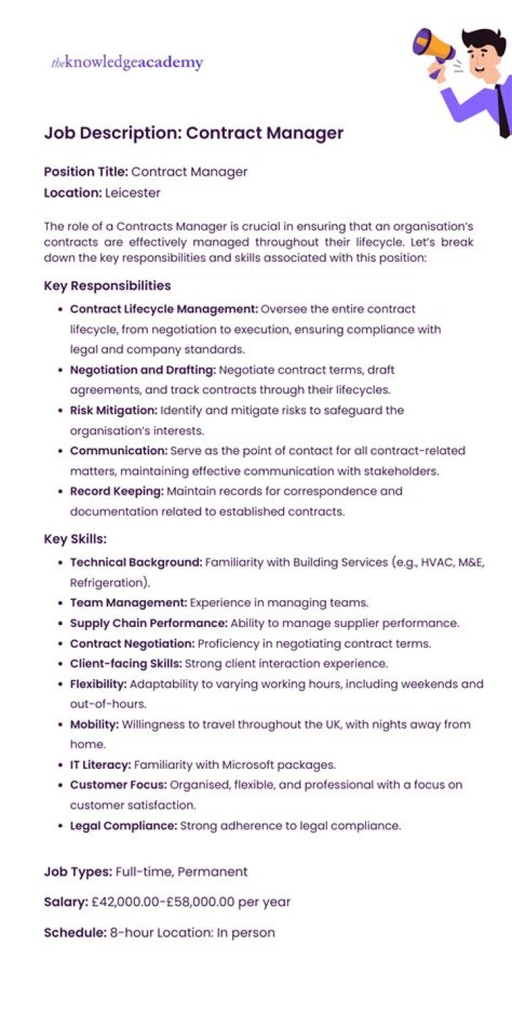 Contract Manager Job Description PDF – Full Template & Requirements