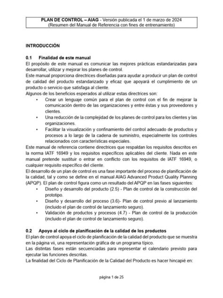 Control Plan AIAG Manual PDF – Official Template & Guide