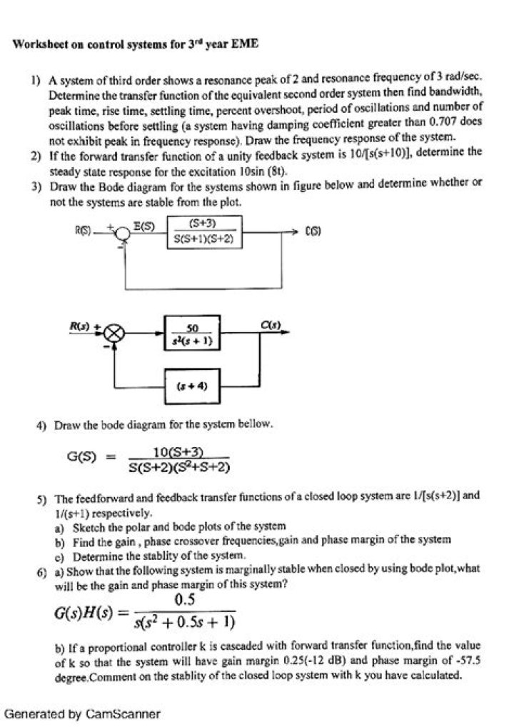Control Systems Questions and Answers PDF – Expert Solutions & Answers