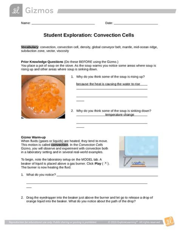 Convection Cells Gizmo Answers: PDF Guide to Understanding Heat Transfer