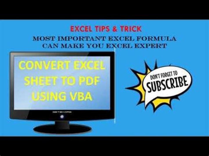 Convert Excel Sheet to PDF Using VBA in Minutes