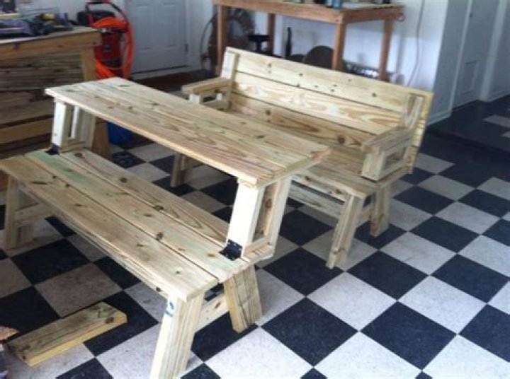 Convertible Picnic Table Bench Plans PDF – Easy DIY Outdoor Seating