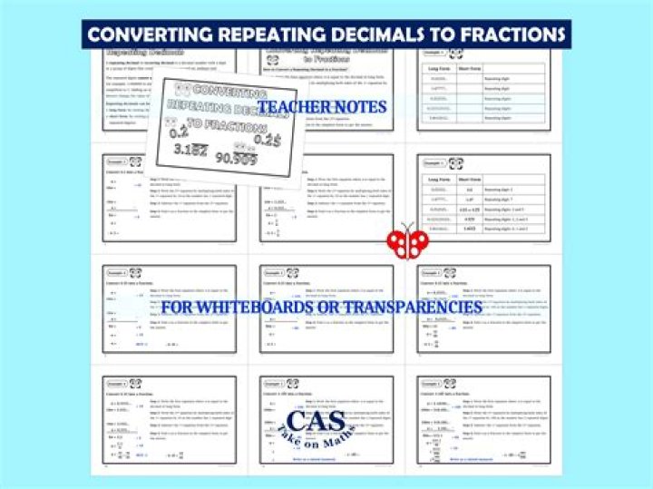 Master Converting Repeating Decimals to Fractions: Free PDF Worksheets