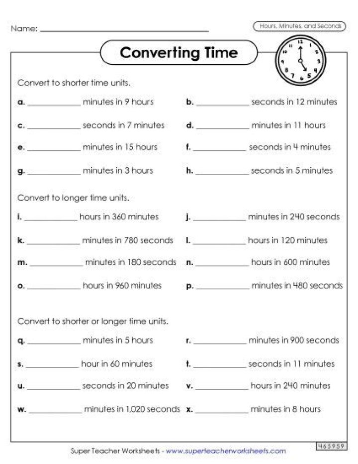 Converting Time Worksheet PDF: Track & Master Time Management