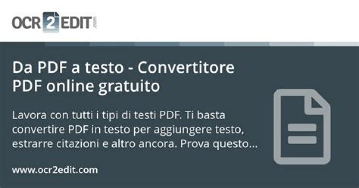 Convertitore PDF Testo: Trasforma Facilmente File PDF in Testo Modificabile