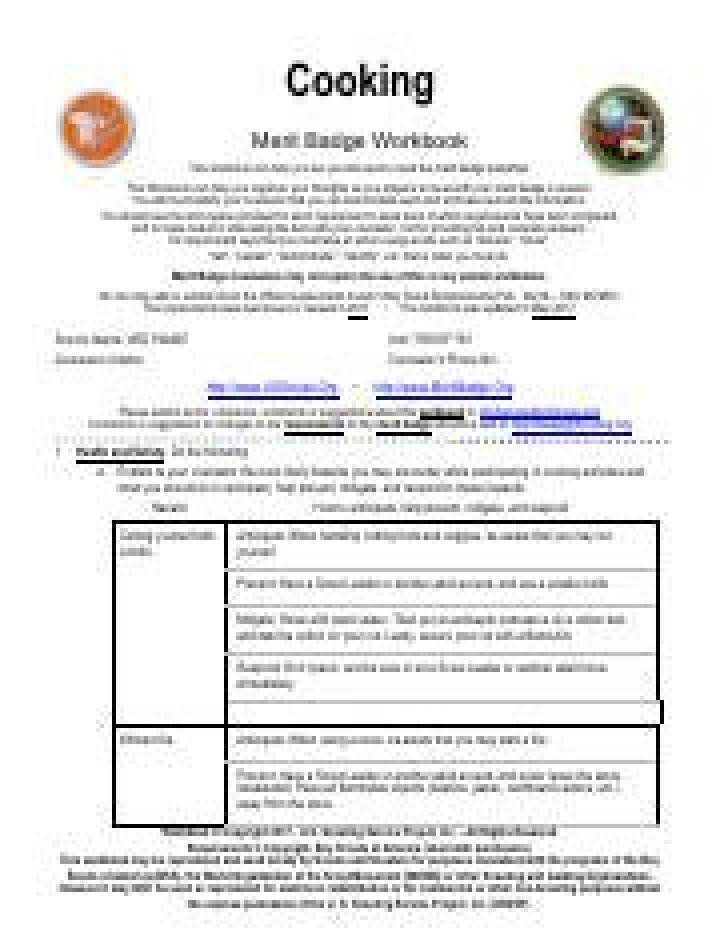 Cooking Merit Badge Workbook Answers PDF – Step-by-Step Solutions