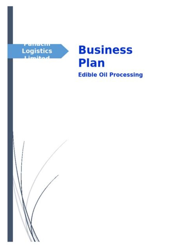 Cooking Oil Business Plan PDF: Start Your Profitable Kitchen Venture Today