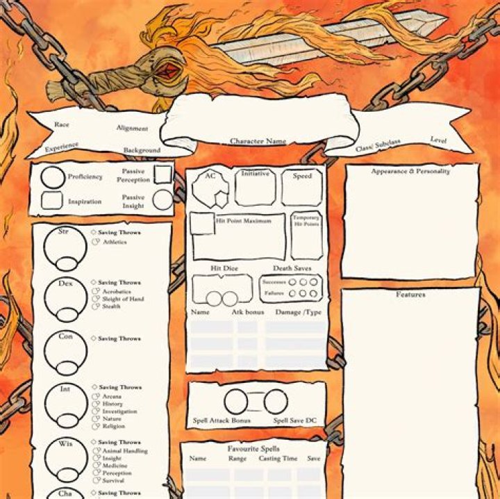 Cool DND Character Sheet PDF for Instant Printing