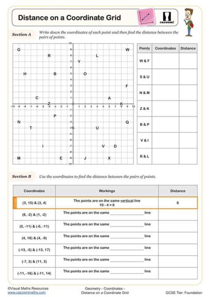 Free Coordinate Geometry Practice Worksheet PDF – Instant Download
