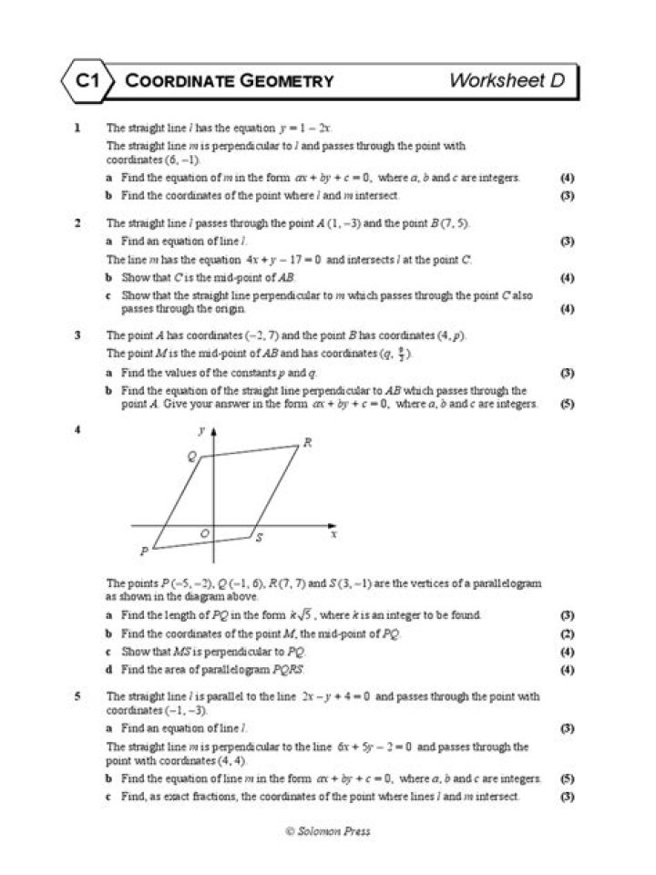Coordinate Geometry Worksheets Class 10 PDF – Free Printable Practice