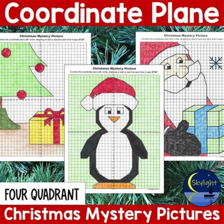 Coordinate Plane Christmas Pictures PDF – Festive Math Graphics