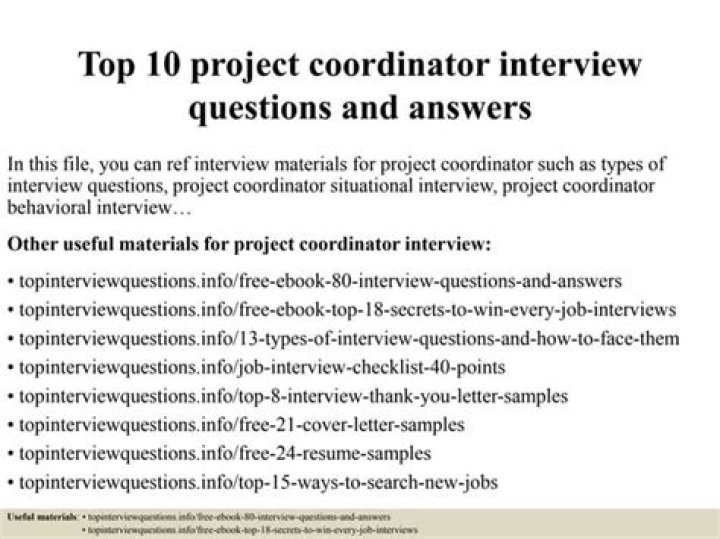 Coordinator Interview Questions and Answers PDF: Top 50 Essential Prompts