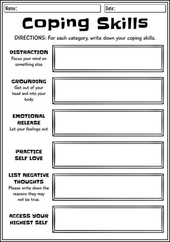 Coping Skills PDF Worksheet: Practical Tools for Managing Stress