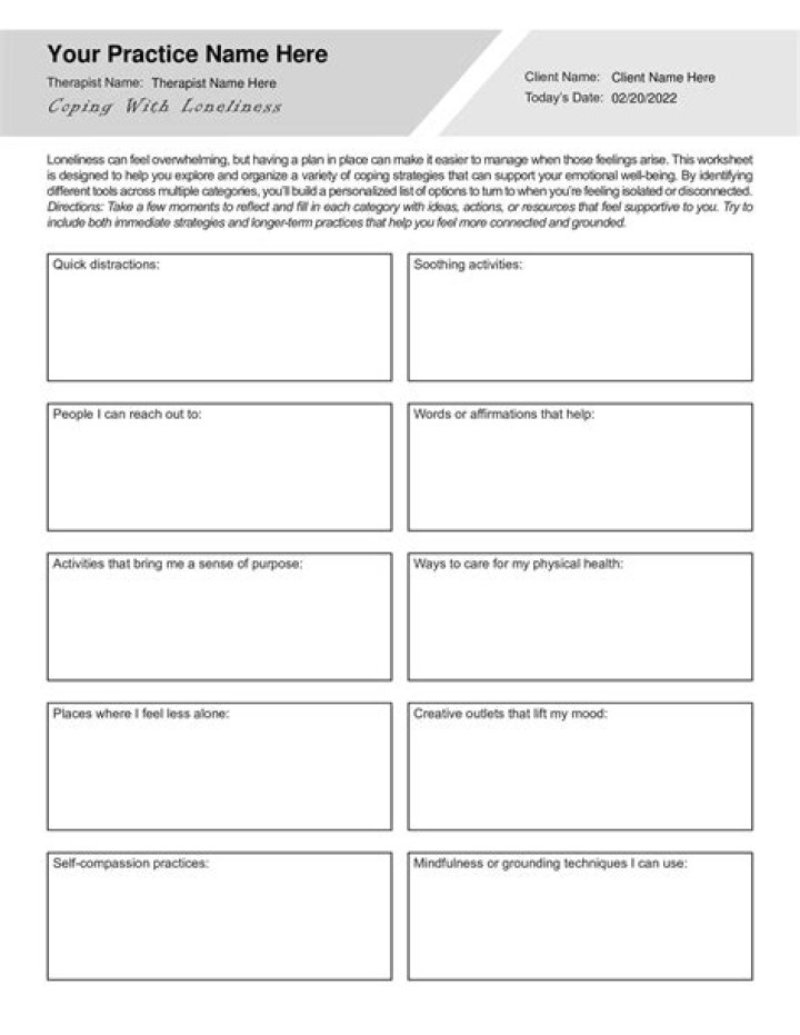 Coping with Loneliness: Free PDF Worksheet to Build Connection
