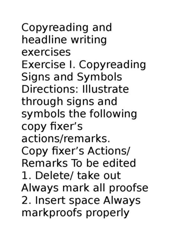 Copy Editing Exercises with Answers PDF – Practice & Master Copy Editing