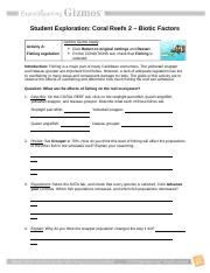 Coral Reefs 1: Abiotic Factors Answer Key – PDF Study Guide