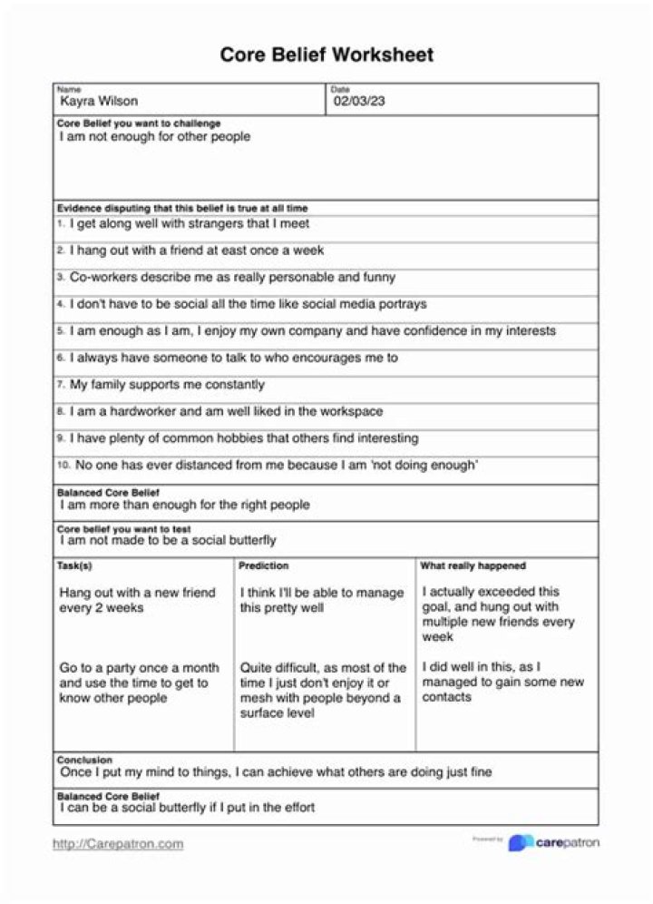 Core Beliefs Worksheet PDF: Transform Your Mindset Today