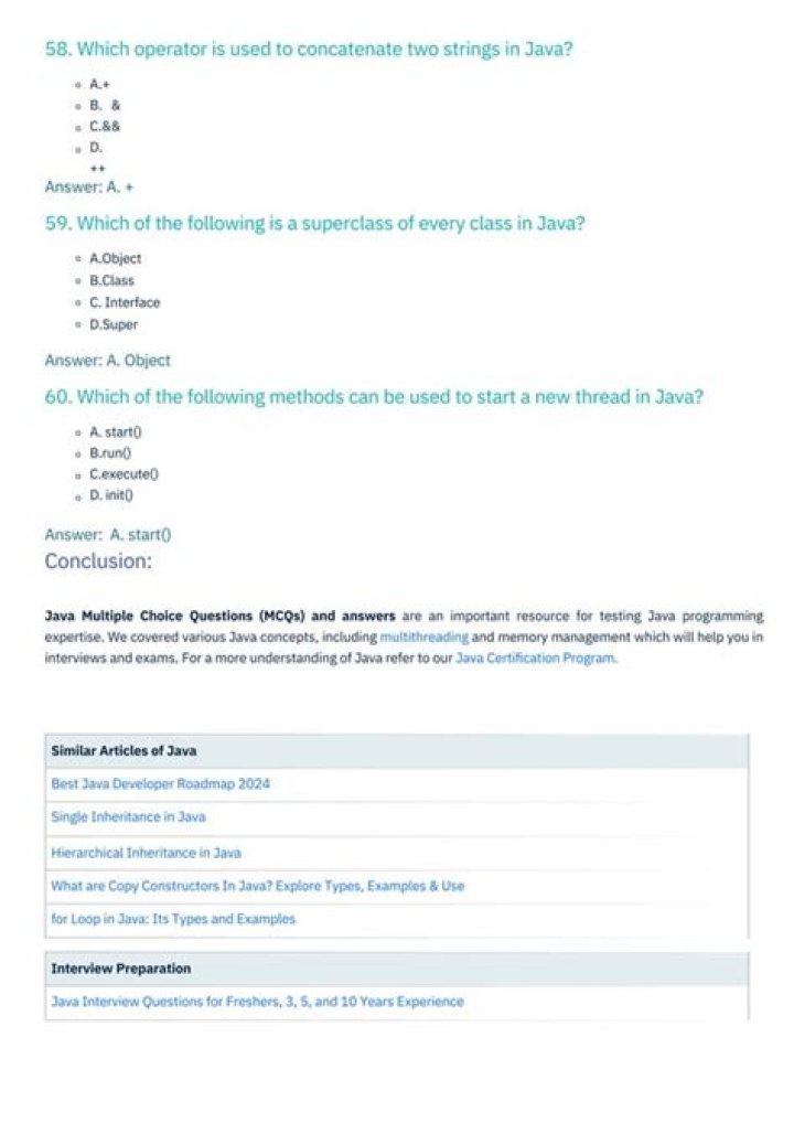 Core Java Questions and Answers PDF: Expert Guide